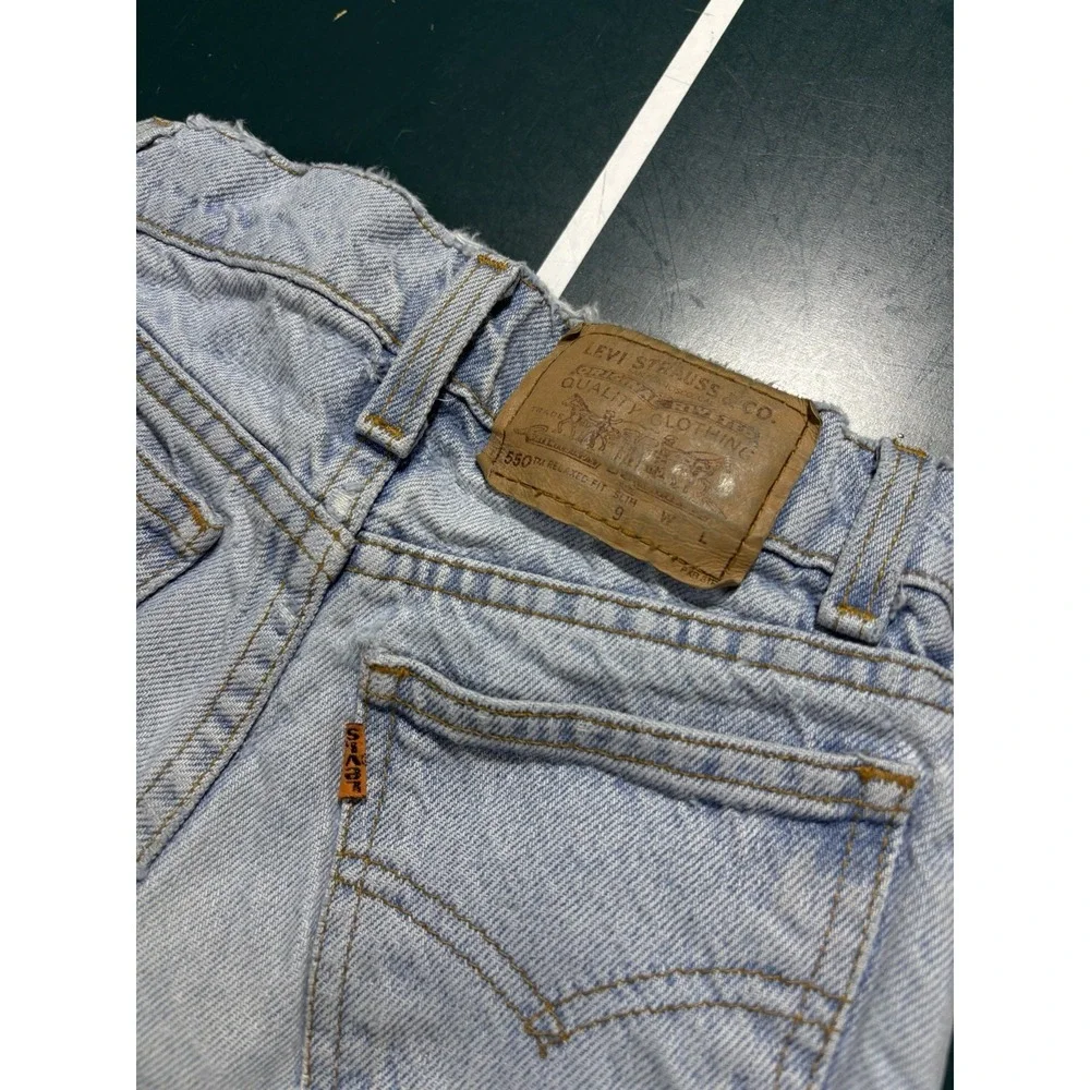 Vintage Levis 550 Orange Tab Jeans toddlers Size 4 Slim 20x10 90s
